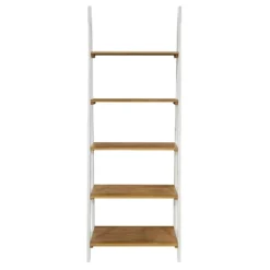 72.25" Medford Ladder Bookshelf Distressed White - OSP Home Furnishings
