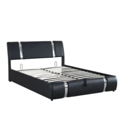 Upholstered Faux Leather Platform Bed With A Hydraulic Storage System-ModernLuxe -Furniture Specialty Store GUEST d67d5f58 4deb 461d b0de c762a257edf0
