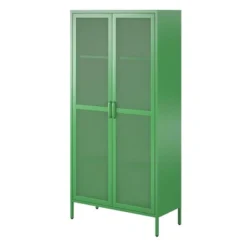 Channing Tall 2 Door Storage Cabinet Mesh Metal Locker - Novogratz -Furniture Specialty Store GUEST d6ce9af7 1ef1 4b3b 9815 20a24676ca3f