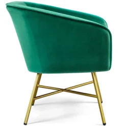 Yaheetech Velvet Upholstered Accent Chair With Backrest Armrest For Living Room -Furniture Specialty Store GUEST d72435fa 18ba 48fc 81b0 52119f61c266