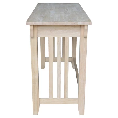 Mission Desk With Drawer - Unfinished - International Concepts 6 Mission Desk With Drawer - Unfinished - International Concepts - Image 4