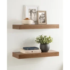 2pc 24" Havlock Wood Shelf Set - Kate & Laurel All Things Decor -Furniture Specialty Store GUEST d8567ef5 6577 41ce ade9 6761a6a8e5d7