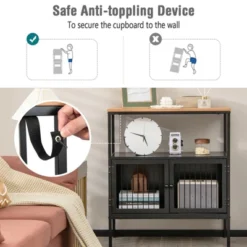 Costway Kitchen Server Buffet Sideboard Storage Cabinet Cupboard With 2 Doors & Open Shelf -Furniture Specialty Store GUEST d90c2106 54ba 4a49 be1f c211e1227e7e