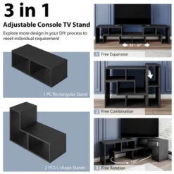 Costway 3 Pcs TV Stand For TV's Up To 65'' Console Entertainment Center Bookcase Shelves 20 Costway 3 Pcs TV Stand For TV's Up To 65'' Console Entertainment Center Bookcase Shelves -Furniture Specialty Store GUEST d9102d08 0e7e 4907 b820 3f2cb3d3532a