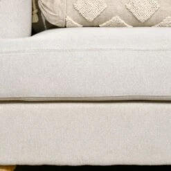 HOMCOM 3-Seater Sofa Couch, 71" Modern Linen Fabric Sofa With Rubber Wood Legs And Slatted Frame For Living Room, Bedroom And Apartment, Cream White -Furniture Specialty Store GUEST d91be55e 67d4 496a 9700 60c35af1b404