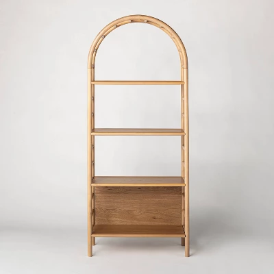 72" Holladay Curved Wooden Bookcase - Threshold™ Designed With Studio McGee 4 72" Holladay Curved Wooden Bookcase - Threshold™ Designed With Studio McGee - Image 2