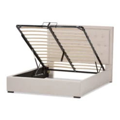 Queen Taylor Modern And Contemporary Fabric Upholstered Gas Lift Platform Bed Light Beige - Baxton Studio 14 Queen Taylor Modern And Contemporary Fabric Upholstered Gas Lift Platform Bed Light Beige - Baxton Studio -Furniture Specialty Store GUEST da22ac58 8cd2 4738 a6f6 1bbc02f04029