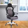 Ergonomic Upholstered Racing Style Home & Office Chair Gray/Black - Techni Mobili -Furniture Specialty Store GUEST daa2415b c192 4215 8157 9966181222fa
