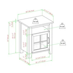 Transitional Classic Windowpane Storage Side Table - Saracina Home -Furniture Specialty Store GUEST dad8aa65 d963 49c7 bda3 78b3efe46282