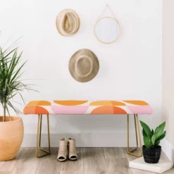 ThirtyOne Illustrations Bench Tangerine/Black - Deny Designs -Furniture Specialty Store GUEST dada4eda ab0c 431c 8980 648de12071ad