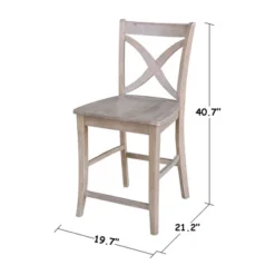 24" Vinyard Counter Height Barstool Washed Gray/Taupe - International Concepts -Furniture Specialty Store GUEST dadfd574 4851 4058 bbb5 63e08a6ac8eb