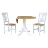 42" Drop Leaf Dining Table Set With 2 San Remo Splat Back Chairs White/Natural - International Concepts -Furniture Specialty Store GUEST db74f546 f15d 4a93 b137 59010101d893