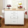 Cottage Country Wood Top Kitchen Cart White - Buylateral -Furniture Specialty Store GUEST db79ca97 cdbd 4d1f 8c93 d92153ae13bd