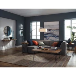 Alaterre Furniture Hairpin Natural Brown Live Edge Media Console Table Metal And Wood -Furniture Specialty Store GUEST db932215 41b6 4225 b87d 713b06f3f310