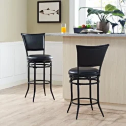 Rachel Swivel Barstool Black With Cushion - Crosley -Furniture Specialty Store GUEST dbdaaf61 507f 440f b0d5 357e18b8c72b