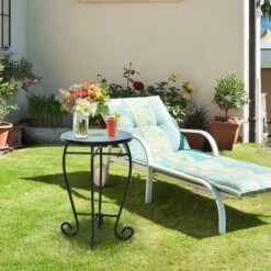 Costway Mosaic Side Table Accent Table Round Balcony Bistro End Table OrangeBlueNavy -Furniture Specialty Store GUEST dbf314be 86ec 4e2a b3db 96011b7bf93e