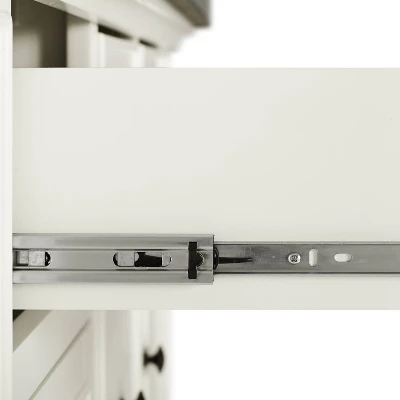 Julia Stainless Steel Top Kitchen Island With 2 Upholstered Saddle Counter Height Barstools White - Crosley 13 Julia Stainless Steel Top Kitchen Island With 2 Upholstered Saddle Counter Height Barstools White - Crosley - Image 11