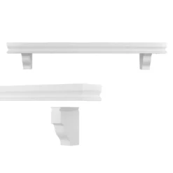 23.6" X 4" 2pc Decorative Floating Display Ledge Shelves White - Danya B. -Furniture Specialty Store GUEST dc32e298 9f53 4cb8 8f81 f870e8cfae70