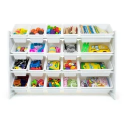 Cambridge Extra Large Toy Storage Organizer With 20 Storage Bins White - Humble Crew -Furniture Specialty Store GUEST dc855a1b 2822 496a bf55 99e1a668f76d