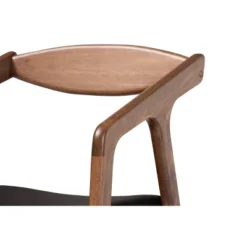 2pc Harland Faux Leather Upholstered And Wood Dining Chair Set - Baxton Studio -Furniture Specialty Store GUEST dd234472 1201 410c 8c63 a3719a79c8b9