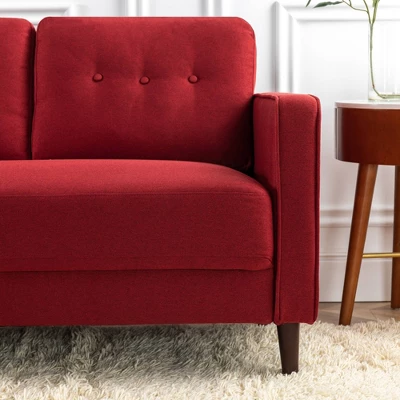 76" Mikhail Sofa Ruby Red - Zinus 6 76" Mikhail Sofa Ruby Red - Zinus - Image 4