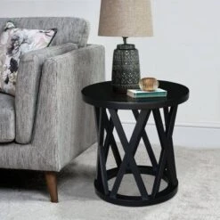 24" Ceylon Round End Table - International Concepts