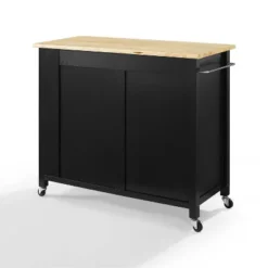 Full Savannah Wood Top Kitchen Island Cart Black/Natural - Crosley -Furniture Specialty Store GUEST de76aa45 2671 448f ae79 8f6cdfac2979
