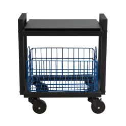 Cart System With Wheels 2 Tier Black - Atlantic -Furniture Specialty Store GUEST df1ce02e 4b4c 41fd bac5 2bc2efadfa91