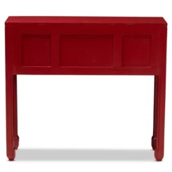 Melodie 6 Drawer Console Table Red - Baxton Studio -Furniture Specialty Store GUEST df3df436 bc0f 4e17 8470 4521a4d8b915
