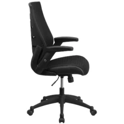 Emma And Oliver High Back Black Mesh Swivel Ergonomic Office Chair With Adjustable Flip-Up Arms 17 Emma And Oliver High Back Black Mesh Swivel Ergonomic Office Chair With Adjustable Flip-Up Arms -Furniture Specialty Store GUEST df464d0a 6258 47e8 9d20 34b48b93faac