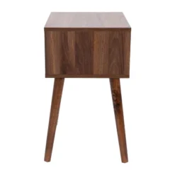 Flash Furniture Hatfield Mid-Century Modern One Drawer Wood Nightstand, Side Accent Or End Table With Soft Close Storage Drawer, Dark Walnut -Furniture Specialty Store GUEST df78f005 4874 419a 9c5e 8b4b5d0604ec