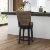 26" Kaede Wood And Upholstered Swivel Counter Height Barstool Black/Chestnut - Hillsdale Furniture -Furniture Specialty Store GUEST df8c9d6e b44d 44b3 976c 3873bb91d90f
