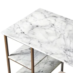 Marmo Breakfast Table Dining Set With Faux Marble Top Brass - Teamson Home -Furniture Specialty Store GUEST df9ca8d0 6c08 4d8e 84e3 5f1cd7ffcd0d