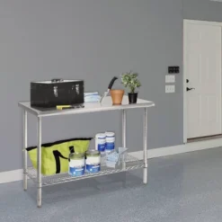 Commercial Grade Nsf Stainless Steel Top Work Table Chrome - Seville Classics -Furniture Specialty Store GUEST df9f28fe dcff 45d0 acd6 fac4c1f3baf8