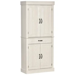 HOMCOM 71" Freestanding Kitchen Pantry With 4 Doors, And 2 Large Cabinets, Tall Storage Cabinet With Wide Drawer For Kitchen Dining Room -Furniture Specialty Store GUEST dfa47c29 ed98 4450 952d 738937fede60