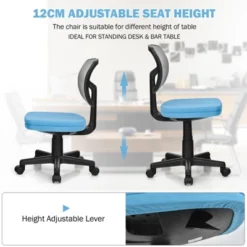 Tangkula Armless Mesh Office Chair Ergonomic Swivel Computer Desk Chair Height Adjustable Task Chair For Adults And Kids -Furniture Specialty Store GUEST e0075cba 6436 4628 923a bd9ae267c99c
