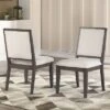 18" Set Of 2 Mila Side Chairs Washed Gray - Steve Silver