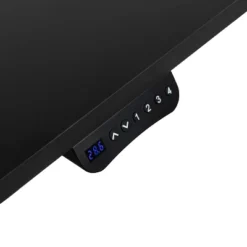 Flash Furniture 48" Wide Black Electric Height Adjustable Standing Desk With Designer Armless White Ribbed Swivel Task Office Chair -Furniture Specialty Store GUEST e0a25fca 9af5 4821 b149 96fd682438a2