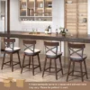 Costway Set Of 4 Wooden Swivel Bar Stools Upholstered Counter Height Dining Chairs -Furniture Specialty Store GUEST e1bfa88a 9047 4949 8dd0 c2ed17d405ea