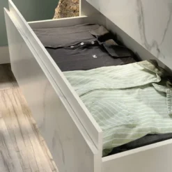 Hudson Court 4 Drawer Vertical Chest With Faux Marble Finish Pearl Oak - Sauder -Furniture Specialty Store GUEST e1d1ad89 059f 4785 8540 dbb73d1c827d