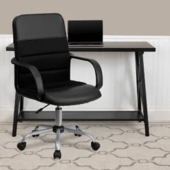 Swivel Task Chair Black Leather/Mesh - Flash Furniture -Furniture Specialty Store GUEST e1ecb7ec 5ad7 4287 9b72 5b50b412d5ca