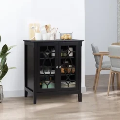 HOMCOM Sideboard Display Cabinet With Double Framed Glass Doors, 2 Adjustable Shelves, And Elevated Base -Furniture Specialty Store GUEST e2f90135 f250 4be5 bbd9 2f84c83c5eb5