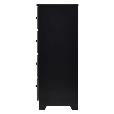 Better Home Products Isabela Solid Pine Wood 4 Drawer Chest Dresser In Black 7 Better Home Products Isabela Solid Pine Wood 4 Drawer Chest Dresser In Black - Image 5