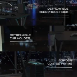 BlackArc Tango Gaming Desk & Chair Set - Reclining Gaming Chair With Slide-Out Footrest & Gaming Desk With Cupholder/Headphone Hook -Furniture Specialty Store GUEST e356fe2f 90f1 4a38 b82b 9542e2a916b4