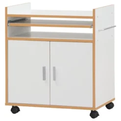 Costway Rolling Kitchen Trolley Microwave Cart Storage Cabinet W/ Removable Shelf White -Furniture Specialty Store GUEST e48a2434 8b1f 43a3 9250 686bb37912d2