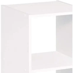 ClosetMaid 4583 Heavy Duty Decorative Bookcase Open Back 8-Cube Storage Organizer In White With Hardware For Closet, Office, Or Toys