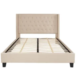 Flash Furniture Riverdale Queen Size Tufted Upholstered Platform Bed In Beige Fabric -Furniture Specialty Store GUEST e628ffed 34b7 4e86 88e8 c539a528d2e1