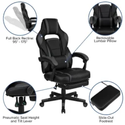 Flash Furniture Gaming Desk With Cup Holder/Headphone Hook/Monitor Stand & Reclining Back/Arms Gaming Chair With Footrest -Furniture Specialty Store GUEST e66a45e6 11eb 4e66 a939 0cac25bbe844