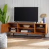 Solid Wood Mid-Century Modern TV Stand For TVs Up To 80" - Saracina Home -Furniture Specialty Store GUEST e6cc470b 2738 4deb 9774 bf0bc3760f1c