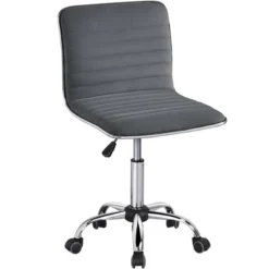 Yaheetech Velvet Low Back Armless Desk Chair Office Chair With Wheels -Furniture Specialty Store GUEST e76dff62 8f8c 480e 9d73 966407053f8e